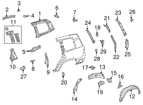 BODY/INNER STRUCTURE for 2008 Toyota Land Cruiser #1