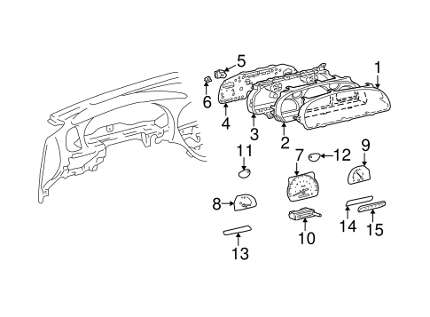 BODY/CLUSTER & SWITCHES for 2003 Toyota Tundra #2