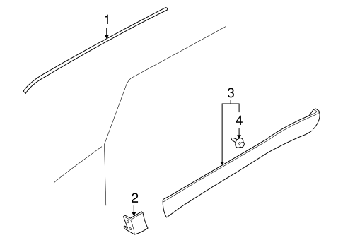 Mariner EXTERIOR TRIM - PILLARS