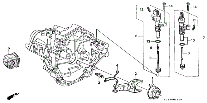 Transmission - Manual/MT Clutch Release (DOHC) for 2000 Honda CIVIC COUPE #1