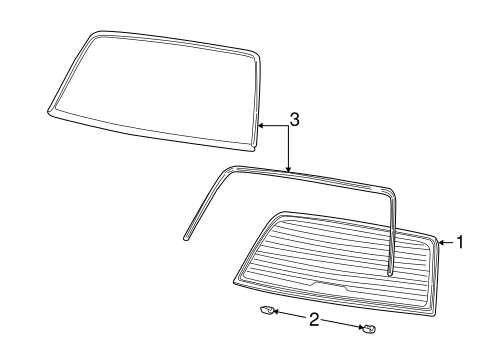 Town Car GLASS & HARDWARE - BACK