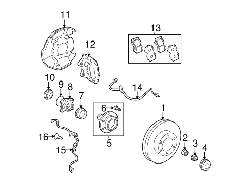BRAKES/BRAKE COMPONENTS for 2014 Toyota Tacoma #1