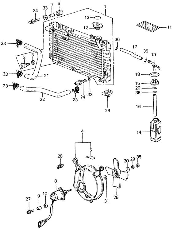 ELECTRICAL / EXHAUST / HEATER / FUEL/RADIATOR for 1982 Honda CIVIC SEDAN #1