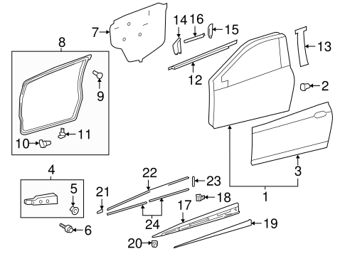 BODY/EXTERIOR TRIM - FRONT DOOR for 2012 Toyota Yaris #2