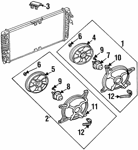 Cooling System/Cooling Fan for 1996 Buick Riviera #1