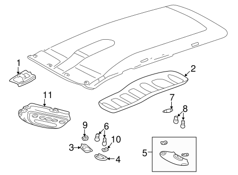 BODY/OVERHEAD CONSOLE for 2002 Toyota Sequoia #2