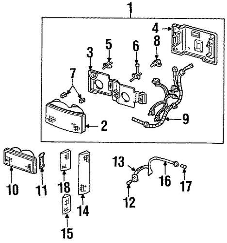 C2500 Pickup HEADLAMP COMPONENTS 2