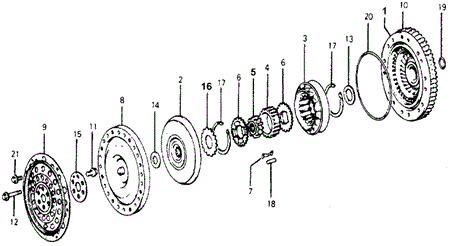 ENGINE/AT TORQUE CONVERTER for 1978 Honda ACCORD HATCHBACK #1
