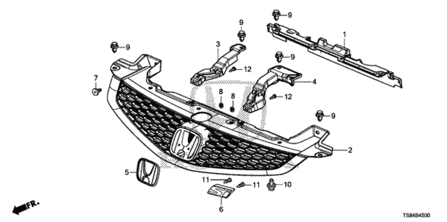 Front Grille (-'13) for 2012 Honda CIVIC COUPE #0