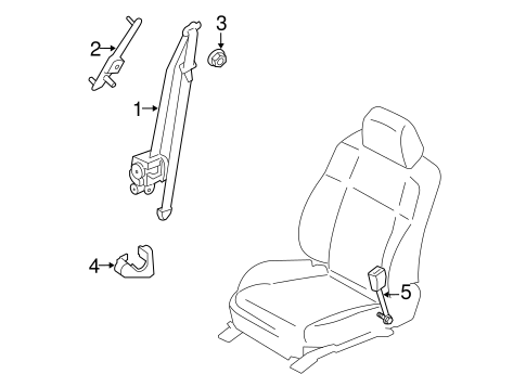 Front Seat Belts for 2008 Infiniti M45 #0
