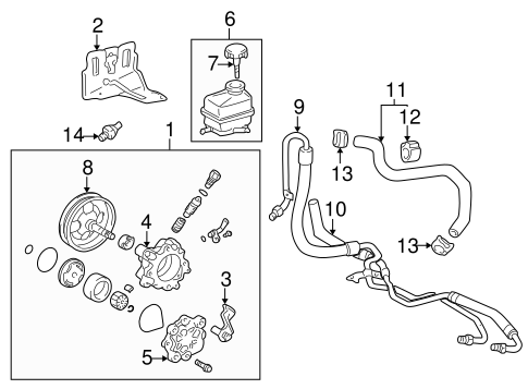 STEERING/PUMP & HOSES for 2002 Toyota Celica #1
