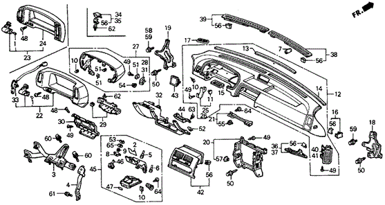 Instrument Panel for 1991 Honda Prelude #0