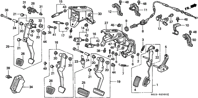 Chassis/Pedal for 2000 Honda CIVIC COUPE #1