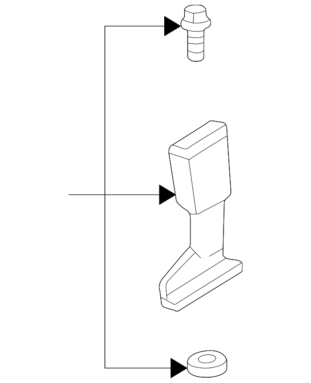 8600566 Деталь BUCKLE, LEFT