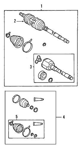 FRONT DRIVE AXLE/AXLE SHAFTS & JOINTS for 2006 Toyota Matrix #1