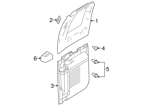 F-250 Super Duty INTERIOR TRIM - REAR DOOR 2