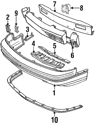 Cutlass Supreme BUMPER & COMPONENTS - FRONT