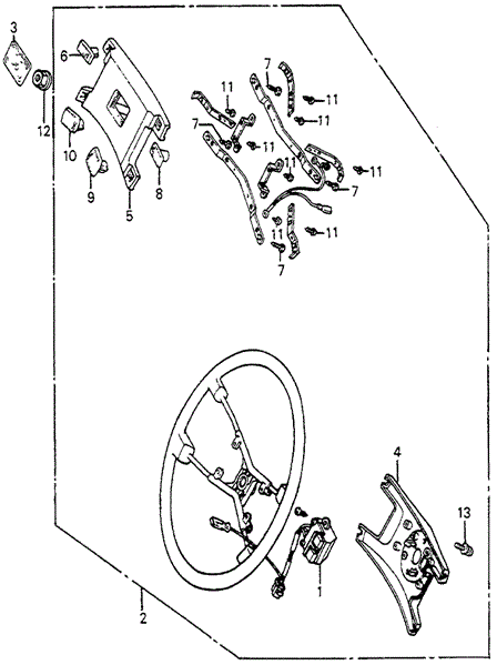 CHASSIS/STEERING WHEEL (5) for 1985 Honda ACCORD SEDAN #1