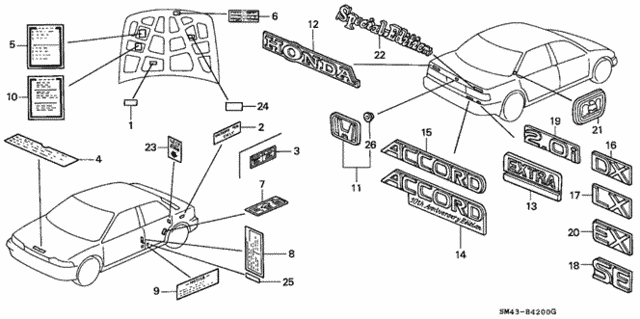 Interior/Bumper/Emblems for 1991 Honda ACCORD SEDAN #1