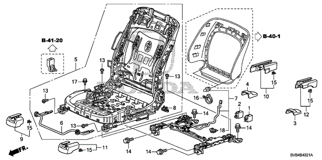 INTERIOR / BUMPER/FRONT SEAT COMPONENTS (R.) for 2010 Honda CIVIC COUPE #1
