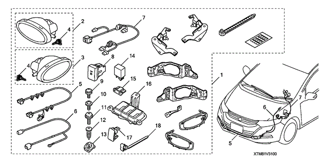 ACCESSORIES/FOGLIGHTS for 2011 Honda INSIGHT #1
