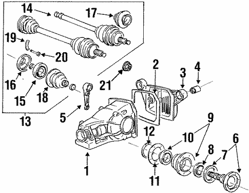 Axle & Differential for 1994 BMW 850CSi #0