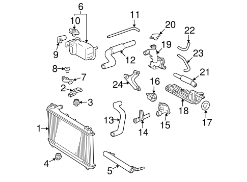 COOLING SYSTEM/RADIATOR & COMPONENTS for 2002 Toyota Solara #2