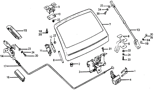 BODY / AIR CONDITIONING/TAILGATE for 1978 Honda ACCORD HATCHBACK #1