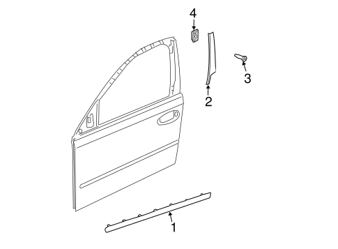 9-3 EXTERIOR TRIM - FRONT DOOR