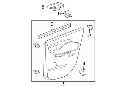 BODY/INTERIOR TRIM - REAR DOOR for 2007 Toyota Yaris #1