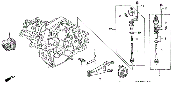 TRANSMISSION - MANUAL/MT CLUTCH RELEASE for 1997 Honda CIVIC SEDAN #1