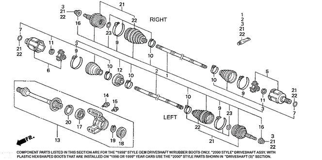 CHASSIS/DRIVESHAFT (L4) (1) for 1998 Honda ACCORD COUPE #1