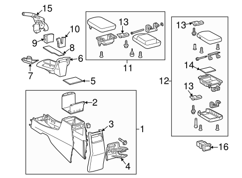 BODY/CENTER CONSOLE for 2011 Toyota Matrix #1