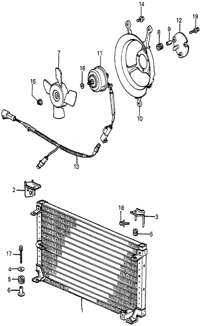 BODY / AIR CONDITIONING/A/C AIR CONDITIONER - BRACKET (SANDEN) for 1984 Honda ACCORD SEDAN #1