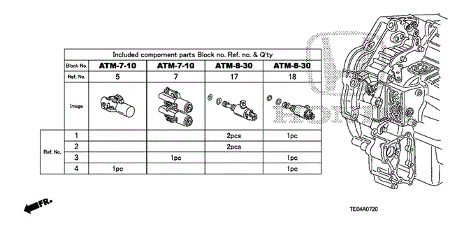 TRANSMISSION - AUTOMATIC/AT SOLENOID VALVE SET (L4) for 2009 Honda ACCORD COUPE #1