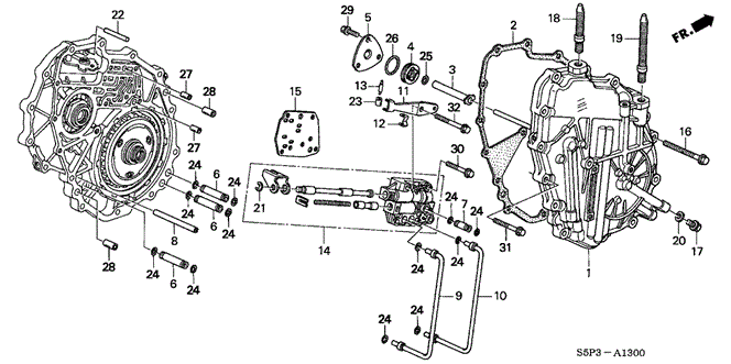 TRANSMISSION - AUTOMATIC/CVT RIGHT SIDE COVER for 2001 Honda CIVIC SEDAN #1