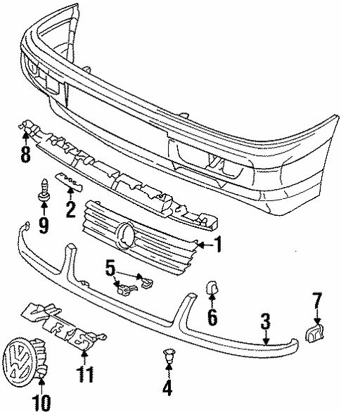 Front Panel for 1997 Volkswagen Passat #0