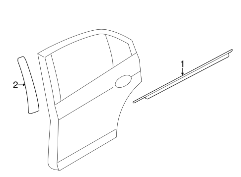 MKZ EXTERIOR TRIM - REAR DOOR