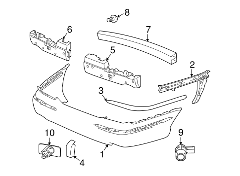 XJ8 BUMPER & COMPONENTS - REAR