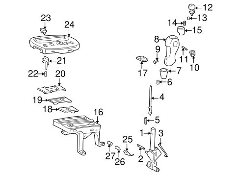 BODY/TRANSMISSION SHIFT LEVER for 2000 Toyota Celica #1