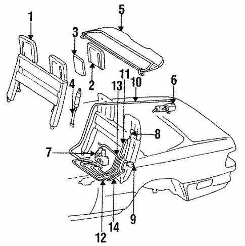 Roll Bar Components for 1994 Mercedes-Benz E 320 #0