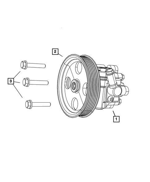 Power Steering Pump and Reservoir for 2009 Chrysler Town & Country #0