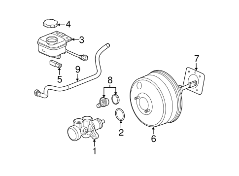Ion MASTER CYLINDER - COMPONENTS ON DASH PANEL