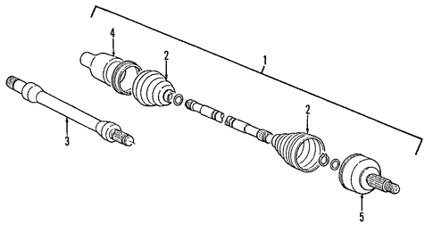 Front Drive Axle/Axle Shafts & Joints for 1997 Ford Contour #1