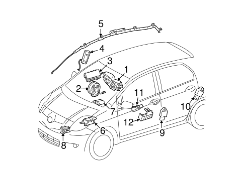 ELECTRICAL/AIR BAG COMPONENTS for 2011 Toyota Yaris #1