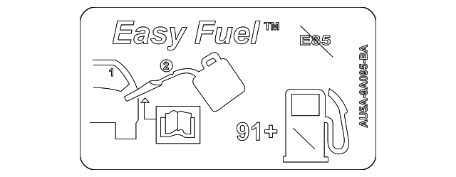 AU5Z-9A095-B Деталь FUEL LABEL