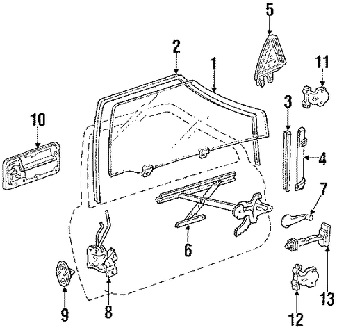 OEM Honda 75310-SB0-013 - Window Regulator OEM Honda 75310-SB0-013 - Window Regulator