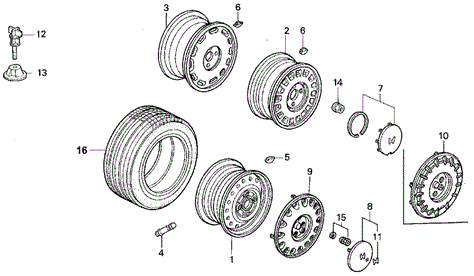 CHASSIS/WHEELS for 1991 Honda ACCORD 5-DOOR #1