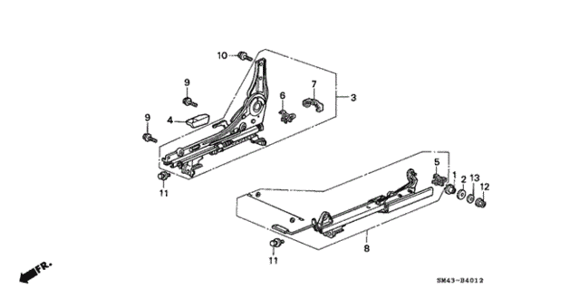 Right Front Seat Components for 1993 Honda Accord #0