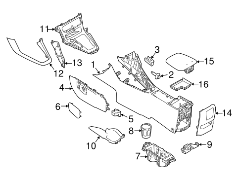 Body/Center Console for 2015 Ford Focus #4